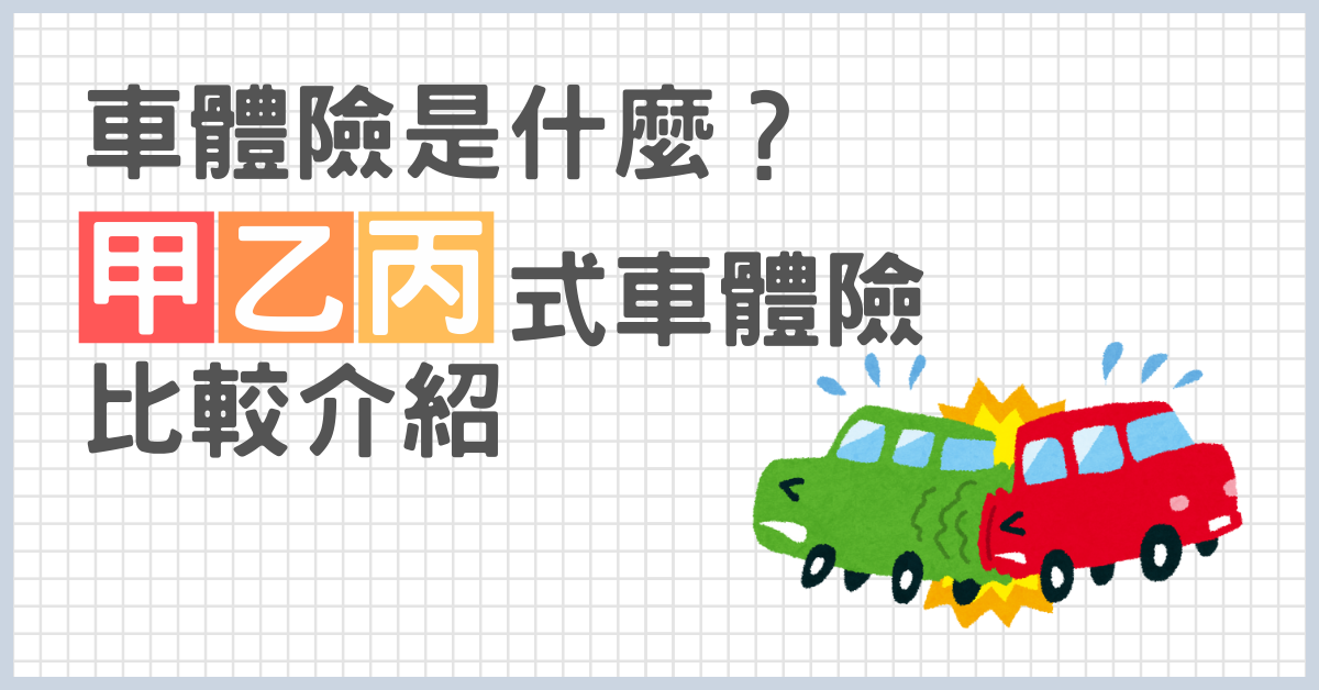 車體險是什麼？甲乙丙式車體險比較介紹